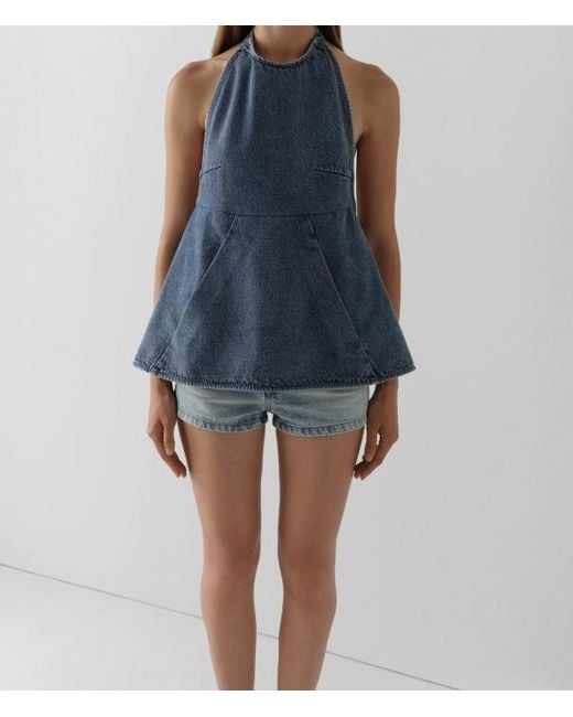 GIMAGUAS Blue Sleeveless Denim Top