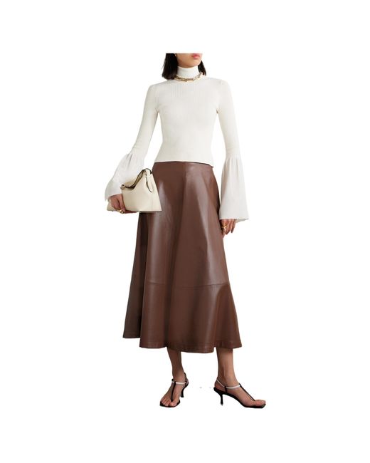 Altuzarra White Elastic Knitted Turtleneck Sweater