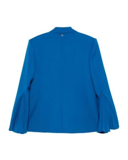 GIUSEPPE DI MORABITO Blue Double-Breasted Pleated Jacket