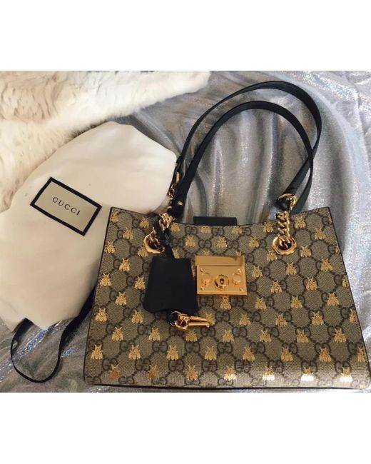 Gucci Multicolor Padlock Small Gg Bees Shoulder Bag