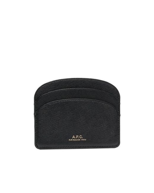 A.P.C. Black Demi Lune Card Holder for men