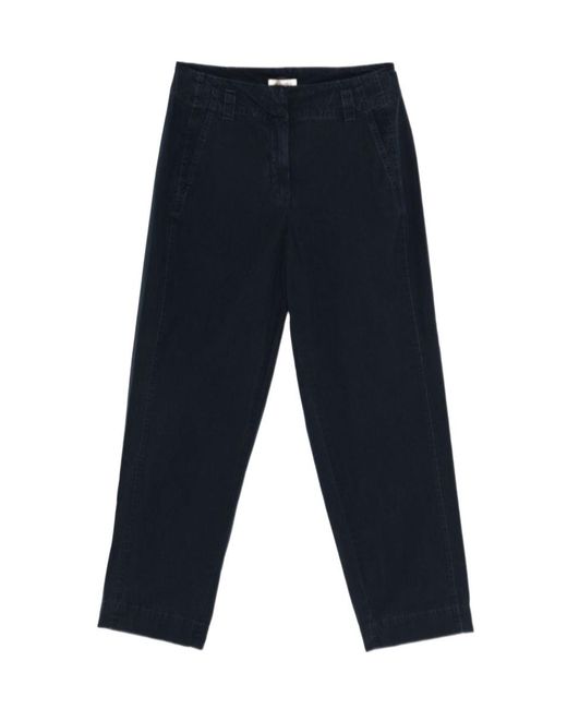 Woolrich Blue Poplin Tapered Trousers