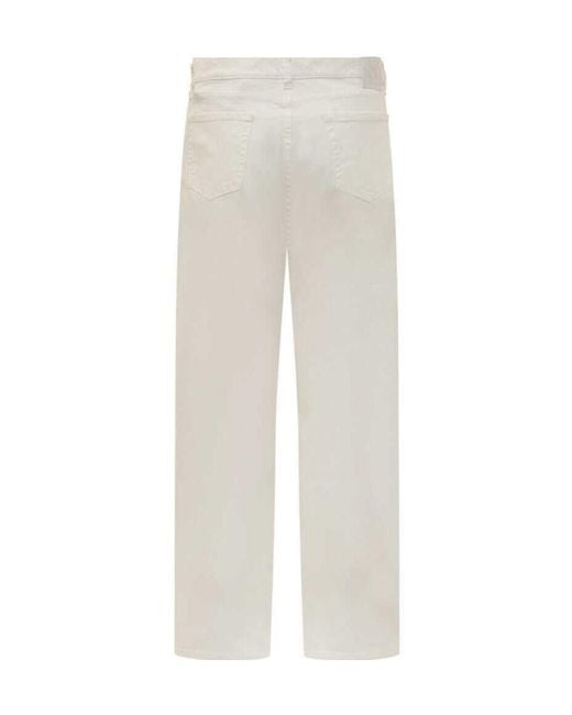 Off-White c/o Virgil Abloh White Logo Embroidered Straight Leg Jeans for men