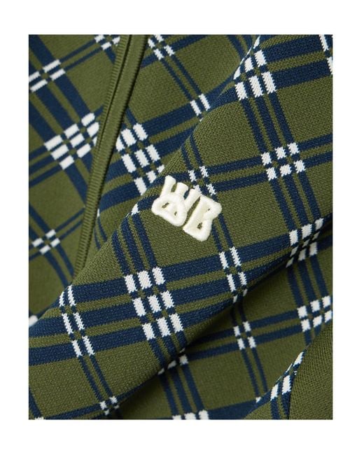 Wales Bonner Green Embroidered Stripes Jacquard-Knit Track Jacket