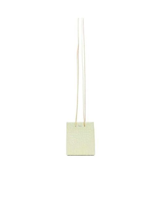 MEDEA White Textured Shoulder Bag