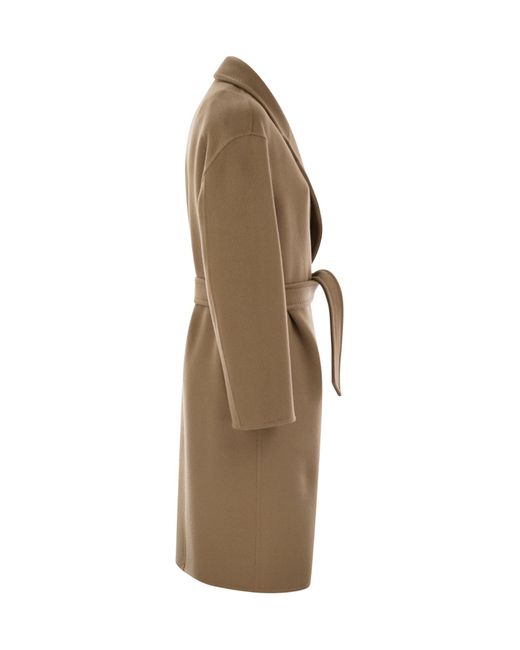 Max Mara Brown Melinda Belted Long-Sleeved Coat