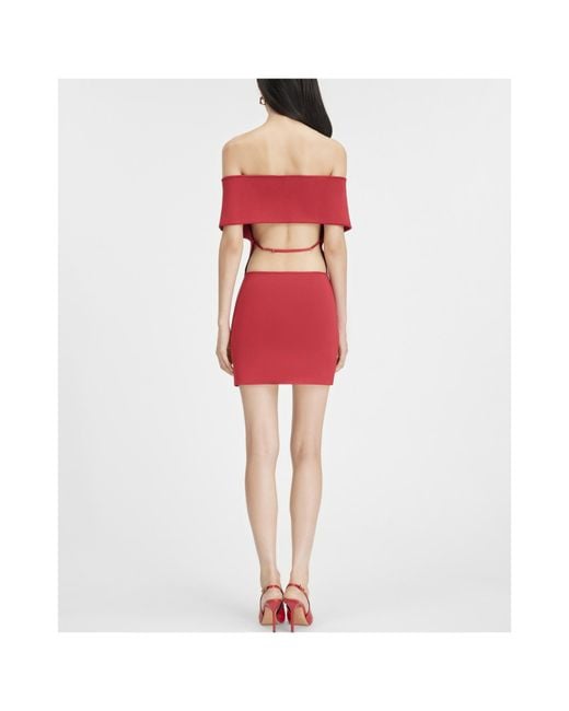 Jacquemus Red Cubista Mini Dress