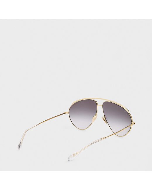 Gucci White Aviator Sunglasses