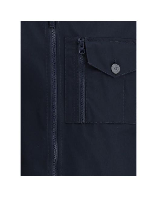 Stone Island Blue Compass Patch Zipped Jacket for men