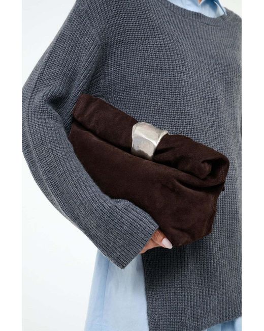 Staud Brown Logo Shoulder Bag