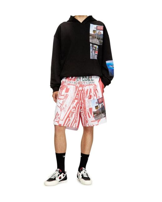 DIESEL Black Boxt-Hood-T6 Hoodie for men