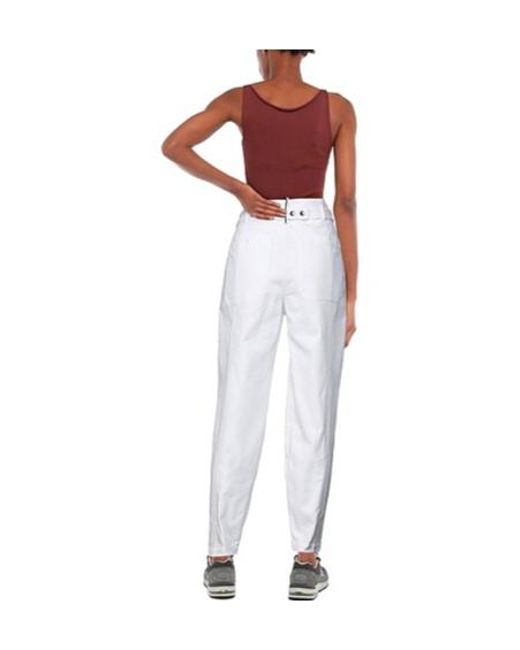 Brunello Cucinelli White Colored Denim Casual Pants