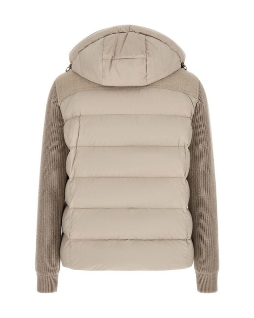 Moorer Natural Zippered Down Jacket for men