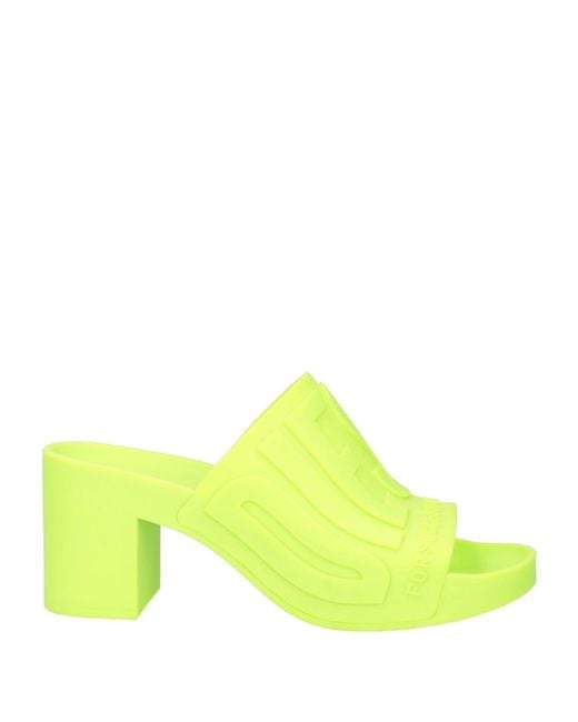 DIESEL Green Minimalist Leather Sandals