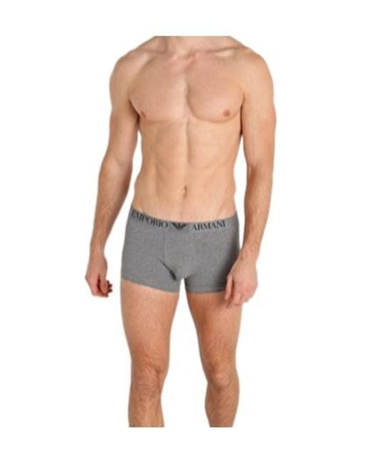 Emporio Armani Gray Elastic Waist Underwear for men