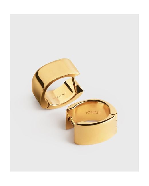 Totême Multicolor Totême Signature Embossed Hoop Earrings