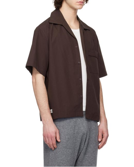 Entire studios Brown Short-Sleeve Pajama Shirt