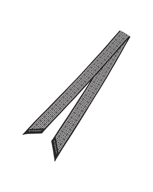 Givenchy Black Pointed Silk Scarf