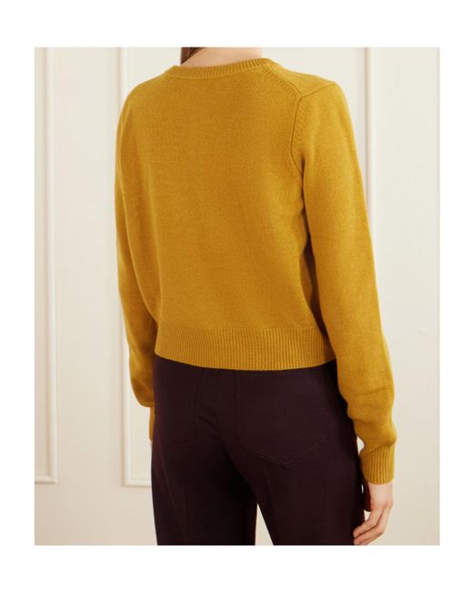TOVE Yellow Wool And Cashmere Blend Cardigan