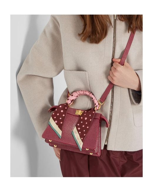 Fendi White Falena Dots Printed Wrappy Scarf