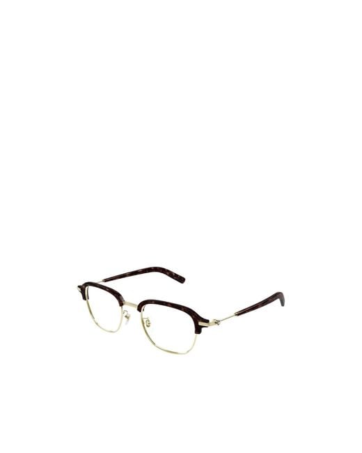 Montblanc White Eyewear Browline Optical Glasses for men