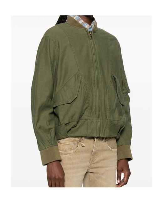 R13 Green Bubble Bomber Jacket
