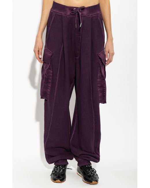 DSquared² Purple Drawstring Casual Pants