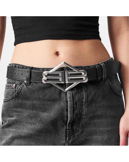 Balenciaga Black Logo Belt for men