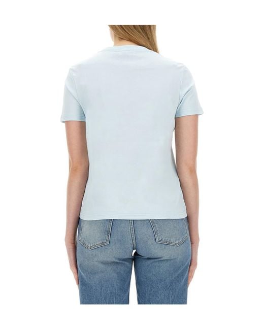 Lanvin Blue Crewneck Short-Sleeved T-Shirt