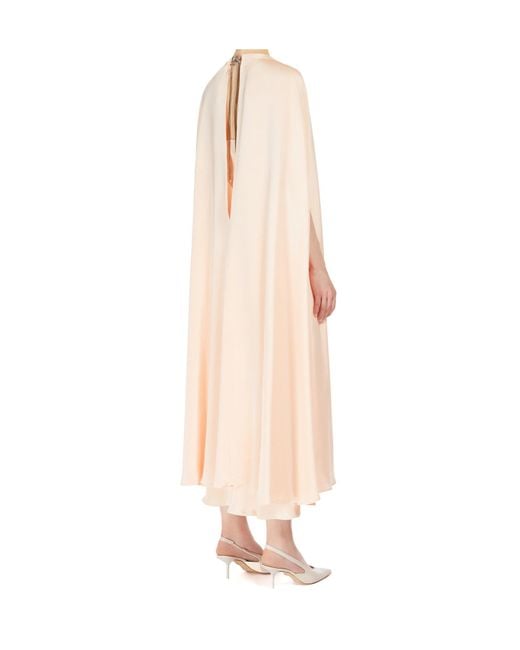 Max Mara Pink Managua Cape Detailed Dress