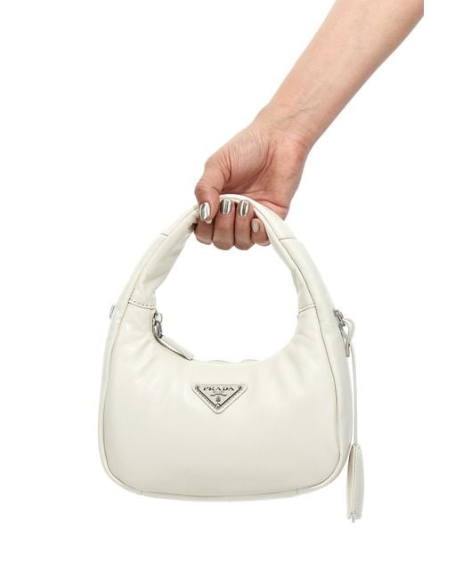Prada White Padded Mini Tote Bag