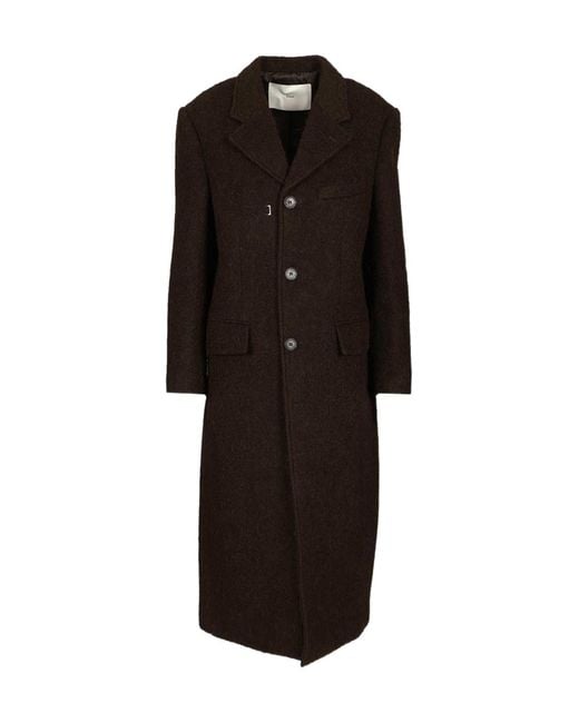 DUNST Brown Boucle 3-Button Coat