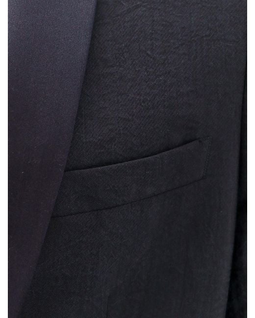 Giorgio Armani Blue Single-Breasted Twill Blazer for men