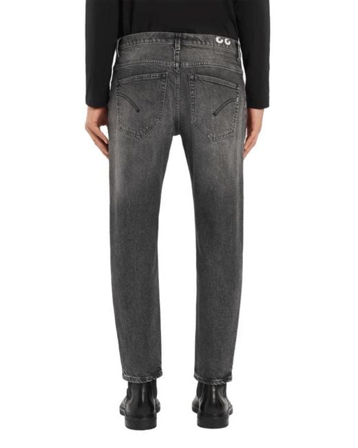 Dondup Gray Button-Fastening Five-Pockets Jeans for men