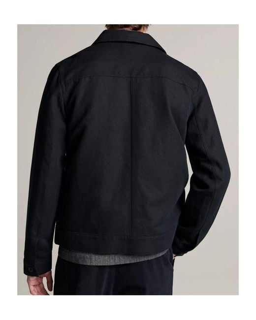 Vince Black Long-Sleeve Casual Jacket for men