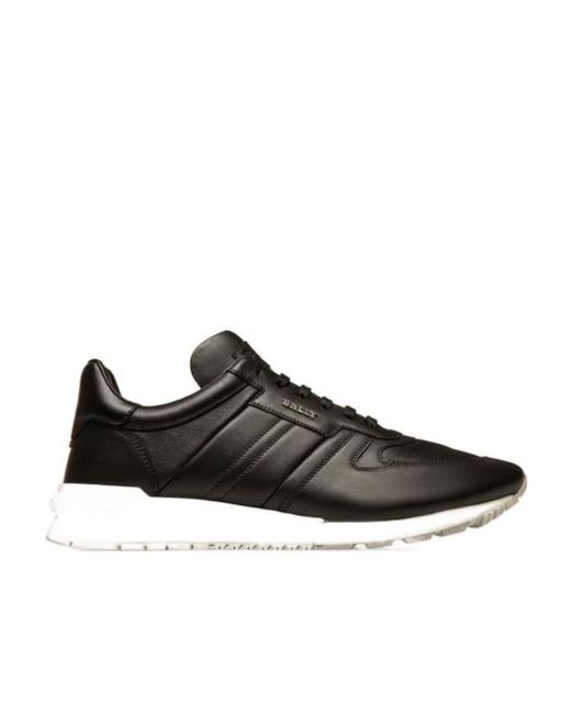 Bally Black Logo Casual Sports Shoes for men