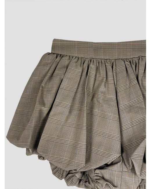 Frankie Shop Brown Alina Bubble-Hem Shorts