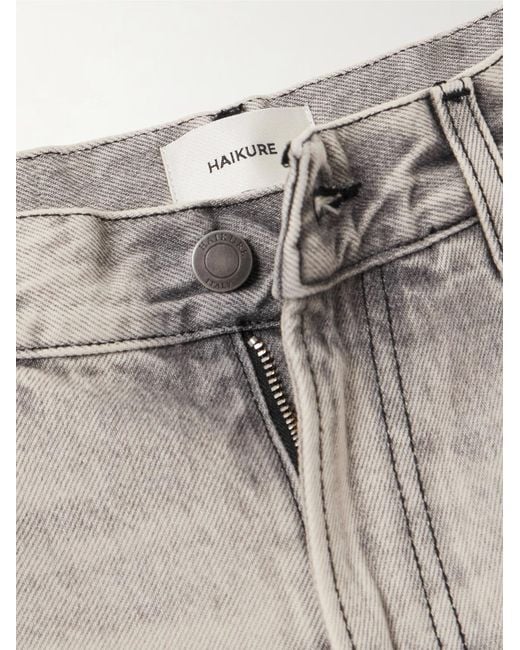 Haikure Gray Bonnie High-Rise Straight-Leg Jeans