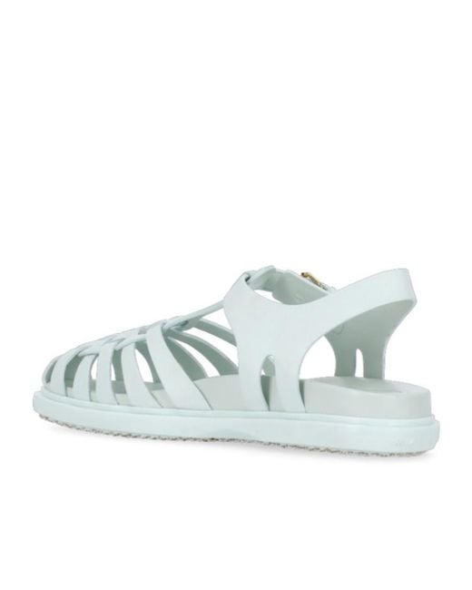Marni White Fisherman Ankle-Buckle Sandals