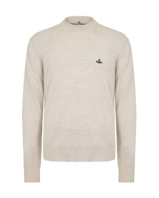 Vivienne Westwood White Crew Neck Jumper for men