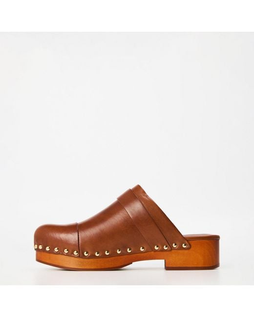 Chloé Brown Jeansnette Platform Mules