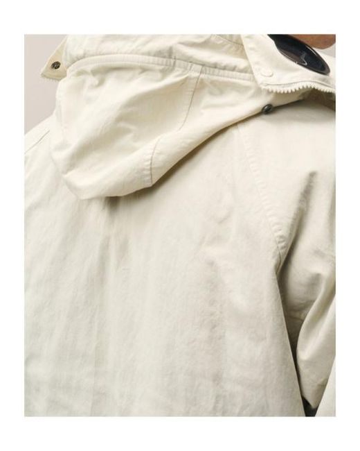 C P Company Natural Goggle-Detail Hooded Jacket for men