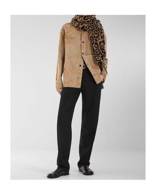 Fendi White And Leo Wool Scarf for men