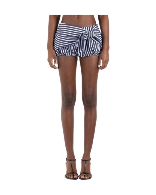 Rabanne Blue Striped Shorts