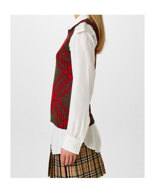 Burberry Red Check Tank Top