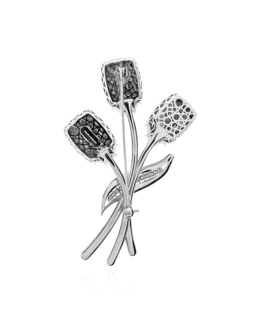 Dolce & Gabbana White Sartoria Floral Embellished Brooch for men