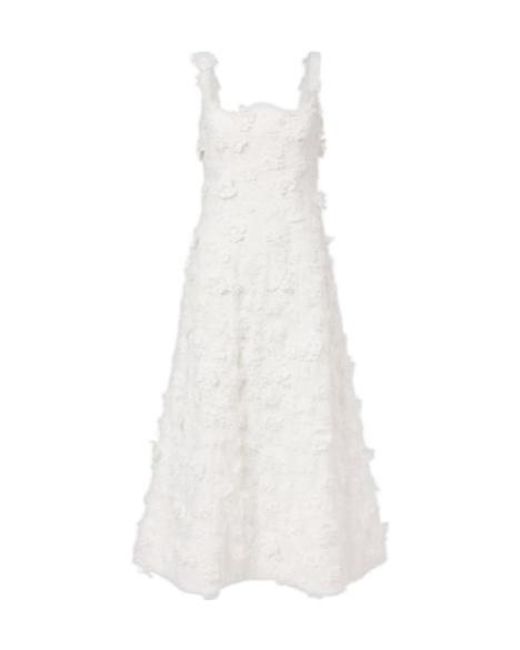 Leo White Odette Floral-Appliqué Lace Cocktail Dress