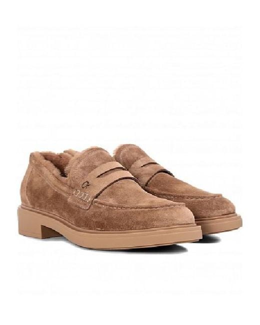 Gianvito Rossi Brown Harris Slip-On Loafers