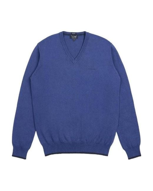 Armani Jeans Blue V-Neck Pullover for men