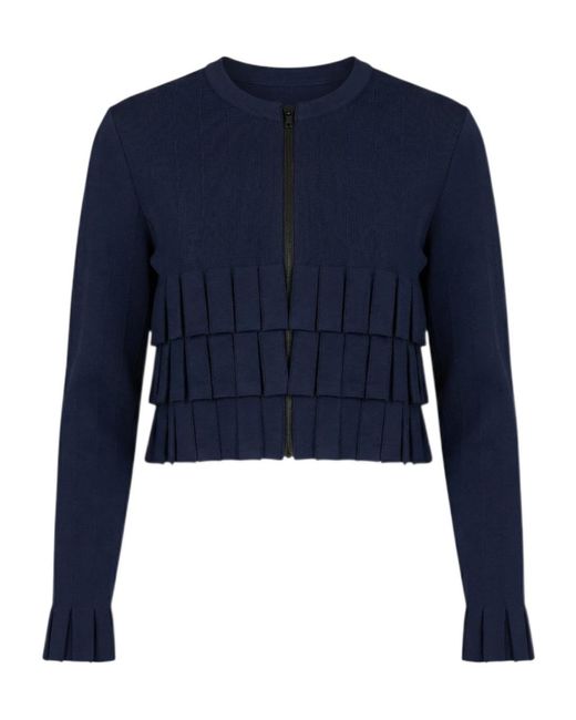Alaïa Blue Crew Neck Cardigan